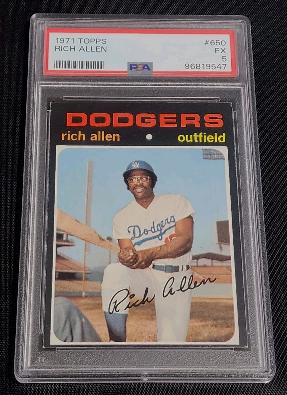 1971 TOPPS #650 RICH ALLEN ROOKIE CARD PSA 5 EX  HI #