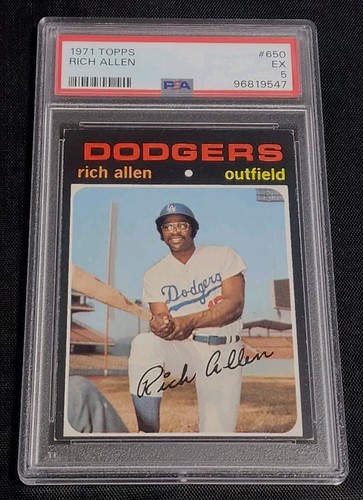 1971 TOPPS #650 RICH ALLEN ROOKIE CARD PSA 5 EX HI # - Picture 1 of 2