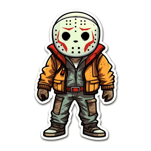 Jason Voorhees Friday the 13th Chibi Horror Scary Self Adhesive Vinyl Sticker