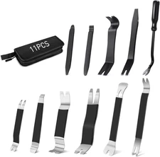 GOOACC 11 PCS Trim Removal Tool Kit, Metal Pry Tool Auto Fastener Remover Pry Ba