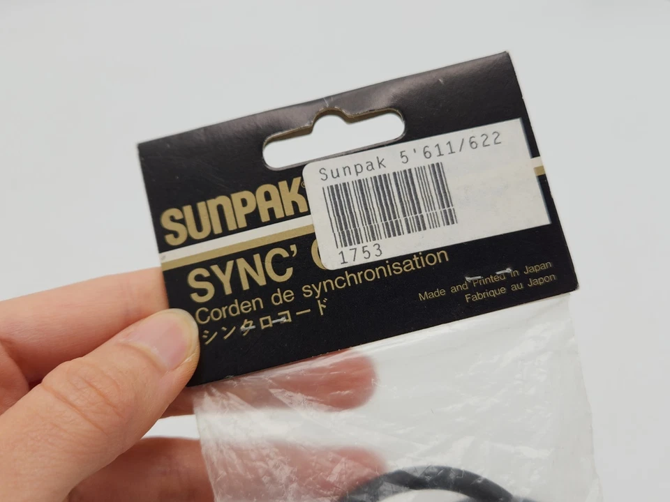 NOS Sunpak 3-Prong HH PC Flash Sync Coiled Cord for 120J 555 & 622 Flash Units - Image 4 of 4