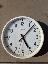 Vintage Gent Wall Clock 1980 Swimming Baths Factory Antique Reclaimed Salvage