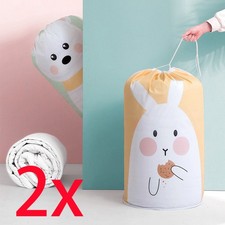 2X Wäschekorb Aufbewahrungsbox Spielzeug Korb Faltbar Beutel Sack Kinderzimmer!