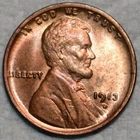 Uncirculated 1913-D Lincoln Cent, Highly Lustrous specimen.
