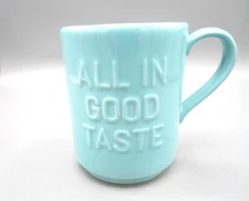 Lenox Light Blue, Kate Spade "All in Good Taste" Coffee Tea Mug 12 oz (583)