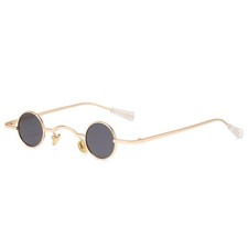 Polarized Round Sunglasses Men Women Mini 70s Hippie Circle Black Small Punk ...