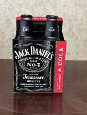 Jack Daniels Old No. 7- J.D.  4 Pack Of Jack And Cola Empty Bottles & Carrier