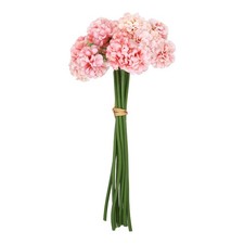 Artificial Ball Hydrangea Silk Flower with Bendable Stems, Pink