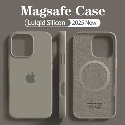 MagSafe Flüssigsilikon Case für iPhone 12 13 14 15 16 17 Pro Max Plus