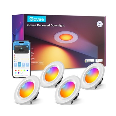 Govee Smart Retrofit Recessed Lighting 6 Inch, Wi-Fi Bluetooth Direct Connect...