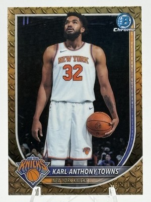 2025-26 Bowman Chrome Karl Anthony-Towns #BCV-64 Steel Metal 32/100 JERSEY MATCH