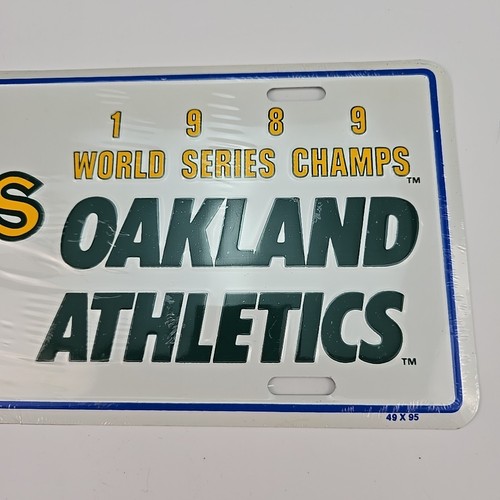 Oakland Athletics A's Metal License Plate MLB Team Man Cave Vintage NOS - Picture 2 of 9