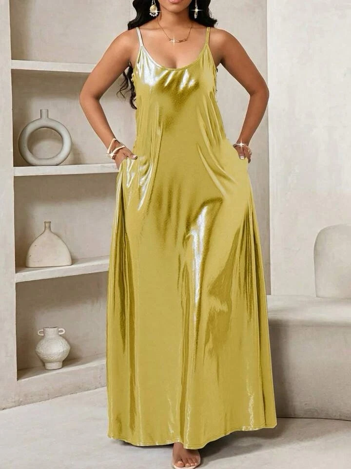 Gold Metal Dresses for Women for sale | eBay