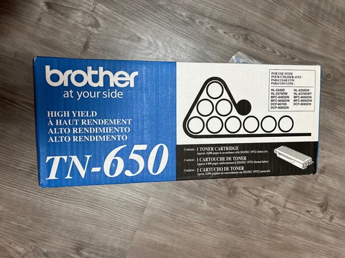 New Brother TN-650 HIgh Yield Black Laster Printer Toner Cartridge - Unopened - 第 7/7 張圖片