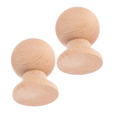 2pcs Bed Post Finials: 6 cm Ball Finial Tops Wooden Fence Topper Caps - Curtain