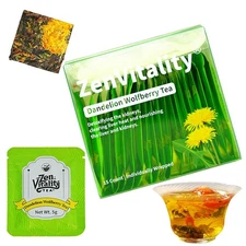 ZenVitality - Dandelion Wolfberry Tea dandelion Leaf & Root tea Organic 15... 