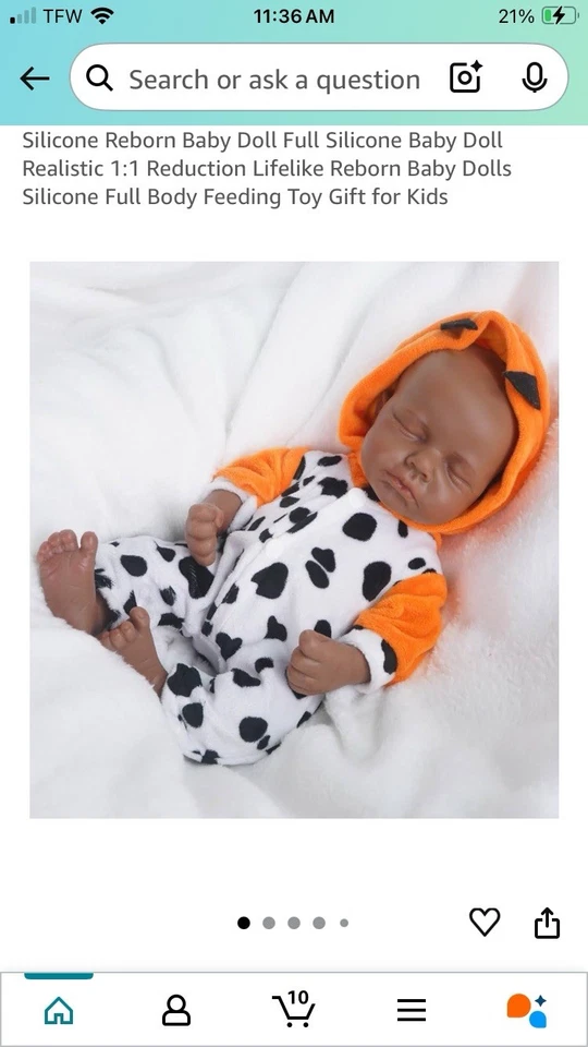 Muñeca bebé renacida negra 12 pulgadas silicona niño pequeño y muy realista - nueva Foto 4 de 4