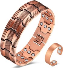 Pulsera de cobre para hombre, pulsera magn tica de triple fuerza.