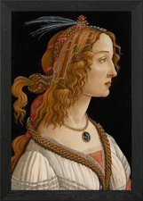 Portrait of a Young Woman Framed Wall Art Poster Canvas Print Picture