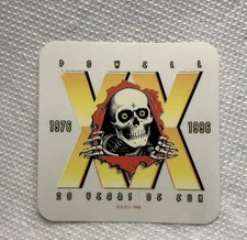 Vintage skateboard sticker Powell Peralta Ripper Vision Sims Bones Alva G&S Deck