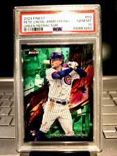 2024 Finest #75/75 Pete Crow-Armstrong Rookie Green Refractor #53 Gem Mt. 10 PCA