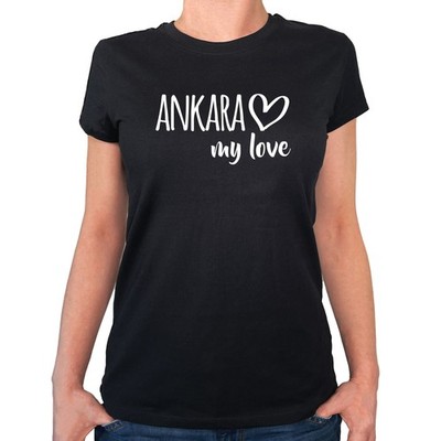 Damen T-Shirt Ankara my love Geschenkidee Ankara Geschenk Präsent Mitbringsel So