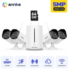 ANNKE Wireless 4CH NVR 5MP Security Camera System 2 Way Audio WIFI AI Detection