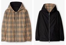 BURBERRY mens reversible windbreaker classic check jacket.sz medium.current 