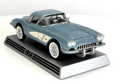 Danbury Mint 1958 Corvette 1light Blue 143 Die Cast 50th Anniversary W Stand