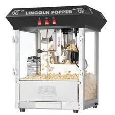Great Northern Black 8oz Antique Countertop Popcorn Popper Machine, 8 Ounce