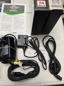 Neo Geo AES Gold System; 2 Controllers, Manuals, Accessories And 2 Games