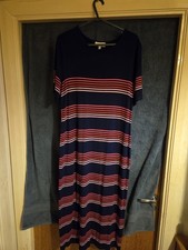 Love & Roses Striped Dress Size 14 Multicoloured Short Sleeve