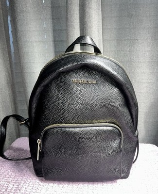 NWT Michael Kors Black Pebbled Backpack Gold Hardware w  display picture 1