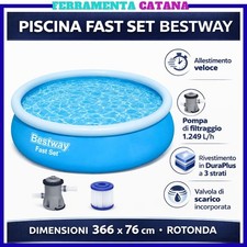 piscina bestway gonfiabile fuori terra rotonda tonda da bambini con pompa filtro