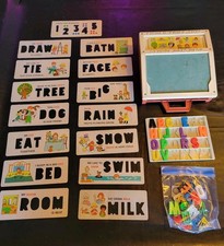 Original 1972 Fisher Price School Days Portable Play Desk 176 Vintage 15 Cards