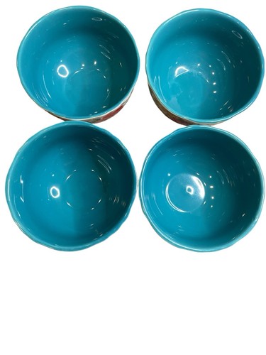 Lotto 4 ciotole Pioneer donna vintage 6” floreale teal gres multicolore - Foto 2 di 3