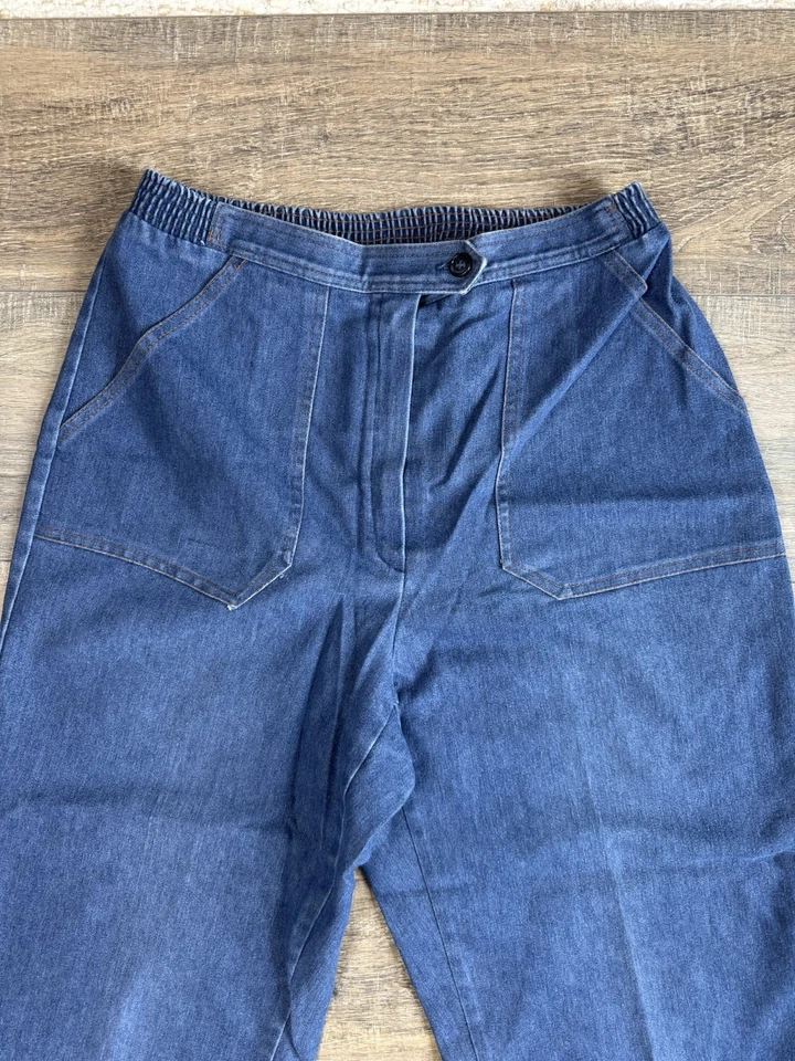 Винтажные эластичные джинсы KORET без застежек размер 16P сделано в США стрейч с широкими штанинами - Изображение 4 из 4