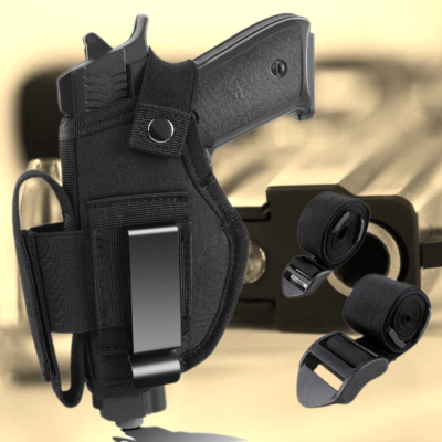 #ad #ad Tactical Concealed Pistol Car Mount Gun Holster Portable for Vehicle amp; 2 Straps $17.09