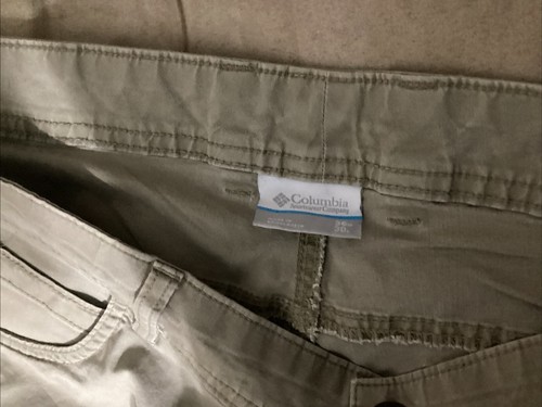 Columbia Mens Khaki Pants 36x30 Beige Tan Straight Fit Flat Front - Picture 3 of 5