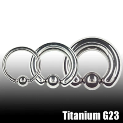 3mm TITAN Klemmkugel Ring Ohr Septum Brustwarze Intim Piercing Dicker Klemm Ring - Bild 1 von 2