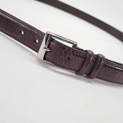 【送料&関税込】Polo Ralph Lauren Logo Charm Buckle Belt RALPH LAUREN Red Stingray Embossed Leather Logo Charm Belt
