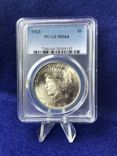 1923 Peace Silver Dollar $1 *PCGS MS64 Choice Brilliant Unc* Blast White