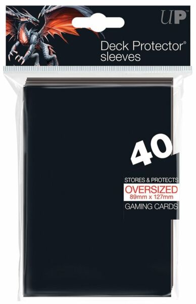 Ultra Pro Oversized Top Loading Deck Protector Sleeves 40ct (black) 89mm X  127mm for sale online