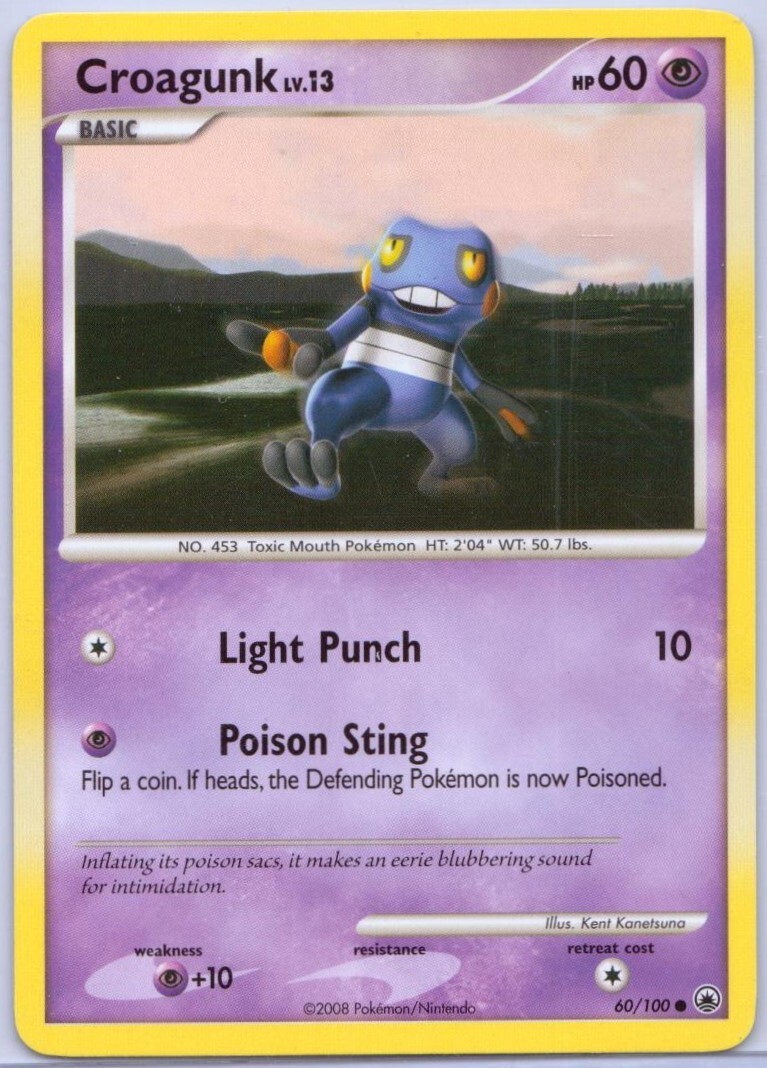 Croagunk - 60/100 - Common - Diamond & Pearl: Majestic Dawn - Pokémon