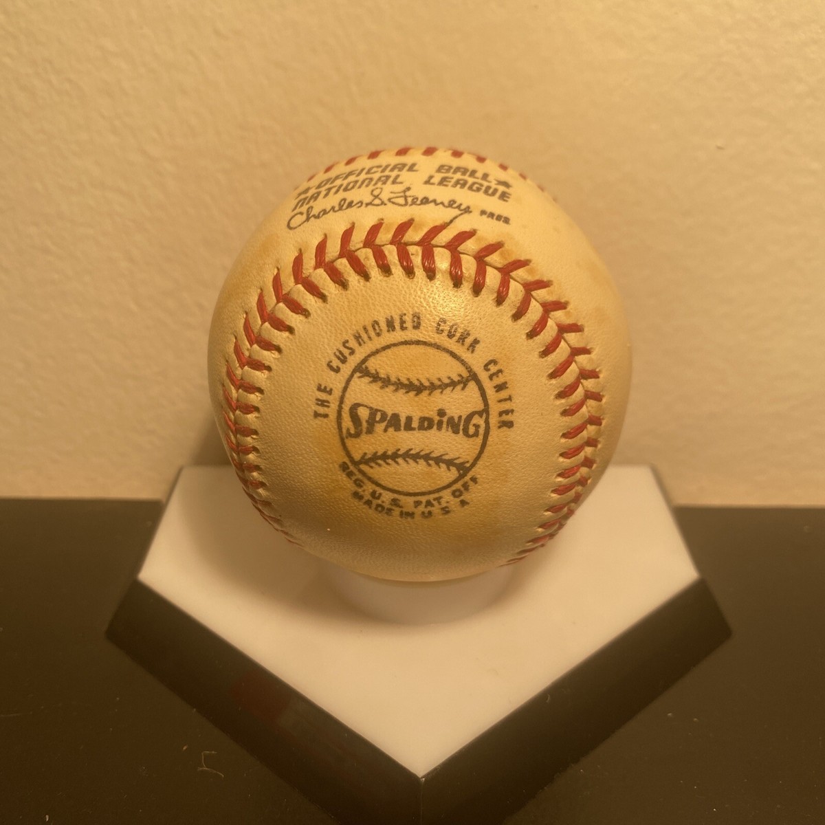 RARE CHARLES FEENEY SPALDING OFFICIAL NATIONAL LEAGUE BASEBALL USA