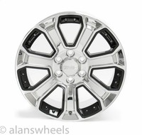 4 Chevy Suburban Tahoe Chrome & Black Inserts 20” Wheels Rims Lugs 5660 4 Chevy Suburban Tahoe Chrome & Black Inserts 20” Wheels Rims Lugs 5660