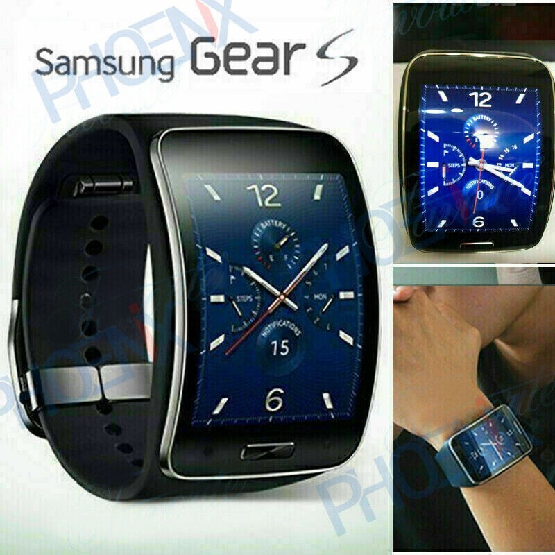 Samsung Galaxy Gear S SM-R750 Curved Super AMOLED Smart Watch - Black ...