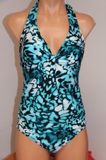 NWT Calvin Klein Swimsuit Bikini one 1 piece Size 12 Halter Med