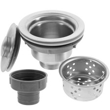 Sink Drain Assembly Kit Stainless Strainer Kitchen Basket Filter Stopper New