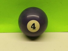 Vtg Replacement Purple Number 4 Pool Ball 2 1/4" Diameter excellent shape